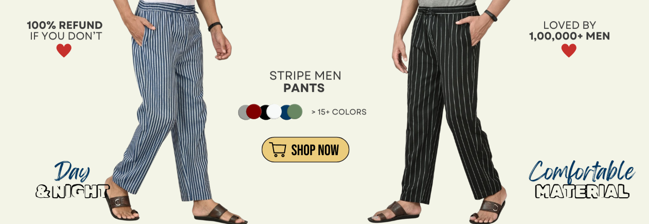 Men Stripe Pants