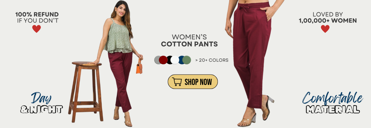 Women Cotton Flex Pants